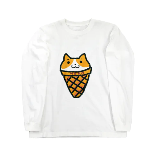 ねこアイス ロングスリーブTシャツ