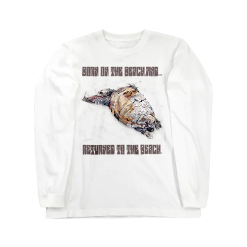 ウミガメ：浜に生まれ、浜に還る Long Sleeve T-Shirt