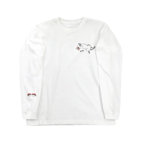 【MeganeZoo】めがね　と　ねこ Long Sleeve T-Shirt