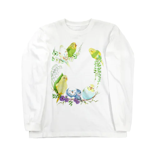 もりもりセキセイインコ Long Sleeve T-Shirt