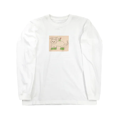 いまを生きる靴下ねこ Long Sleeve T-Shirt