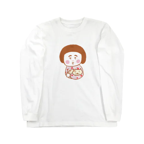 ねこさんとぼんちゃんの山登り ロングスリーブTシャツ