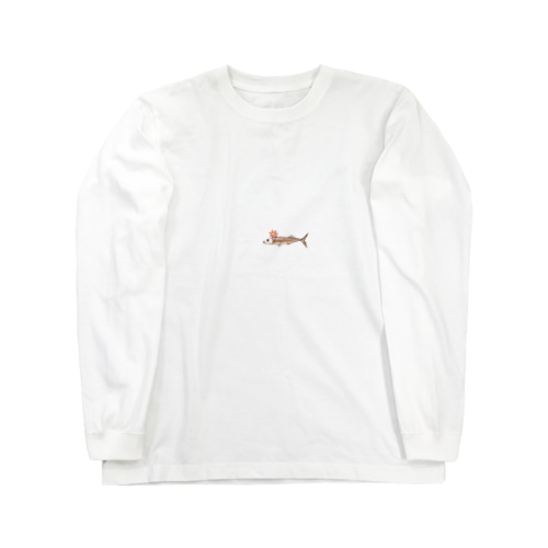 秋はやっぱり秋刀魚だね♪ Long Sleeve T-Shirt