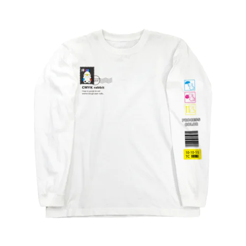 郵便物っぽい服（CMYKラビット） Long Sleeve T-Shirt