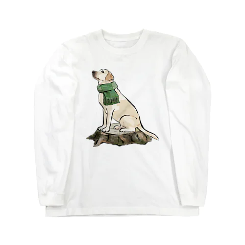 マフラー犬　ラブラドルレトリバー Long Sleeve T-Shirt
