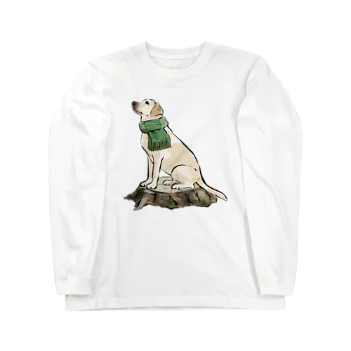 マフラー犬　ラブラドルレトリバー ロングスリーブTシャツ