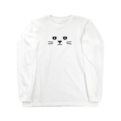 ネコは液体オバケ (Face) Long Sleeve T-Shirt