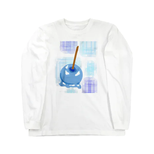 青いリンゴ飴 ロングスリーブTシャツ