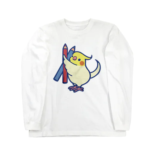 エンピツだっこオカメインコ ロングスリーブTシャツ