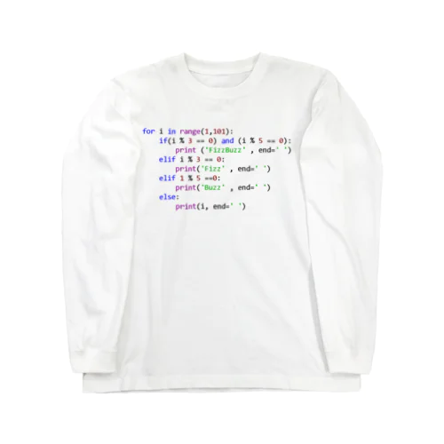 Python_FizzBuzz ロングスリーブTシャツ