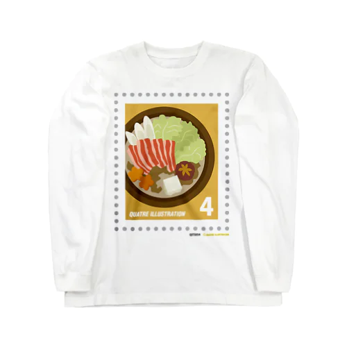 キャトル切手_すき焼き Long Sleeve T-Shirt