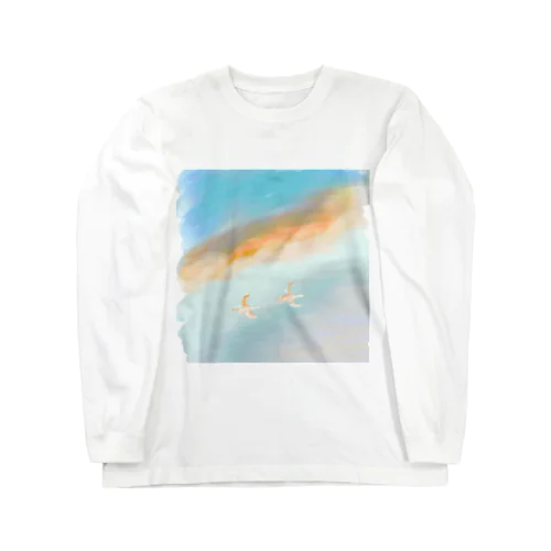 夕陽色の鳥 Long Sleeve T-Shirt