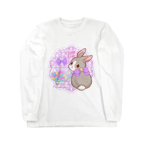 キャンディポットとうさちゃん【パープル】 Long Sleeve T-Shirt