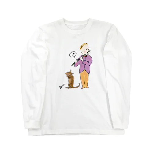 wibb-笛吹きと犬 Long Sleeve T-Shirt