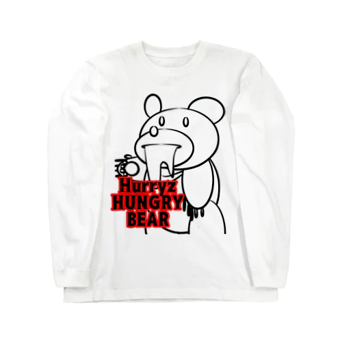 Hurryz HUNGRY BEAR シンプル ロングスリーブTシャツ