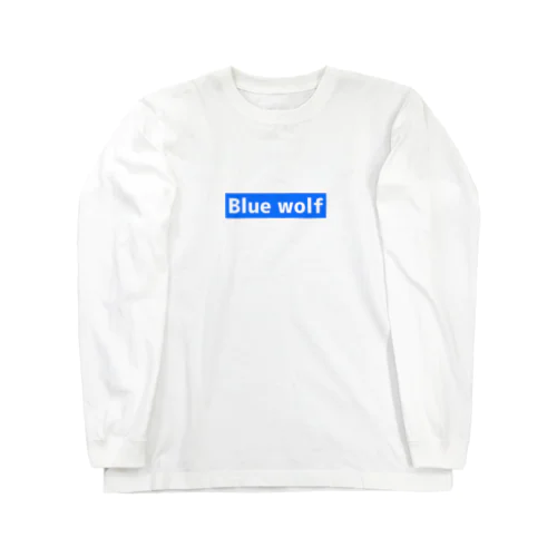 Blue wolf Box logo ロングスリーブTシャツ