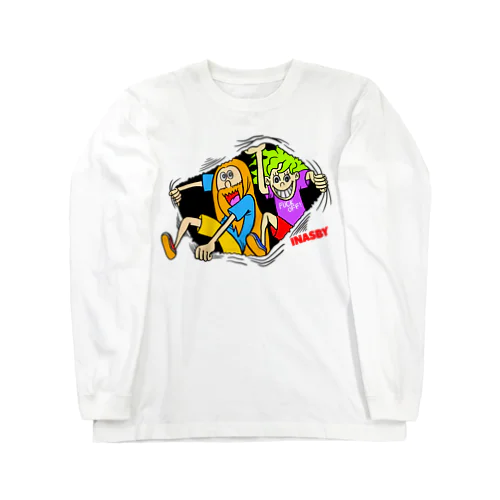 破って飛び出てボーボーボサボサ！ Long Sleeve T-Shirt