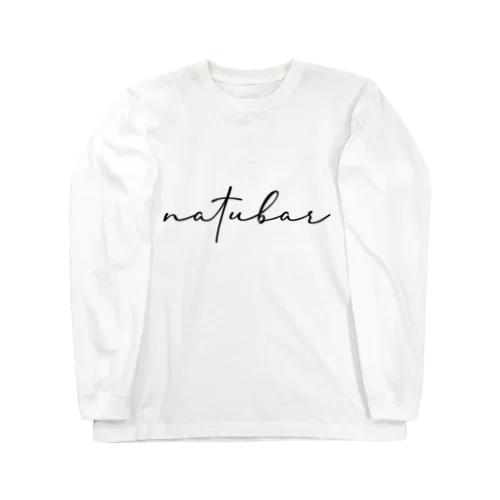 NATUbar(黒)筆記体ロゴロングスリーブTシャツ Long Sleeve T-Shirt