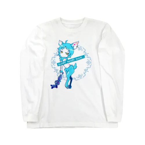 シカの嬢BLUE Long Sleeve T-Shirt