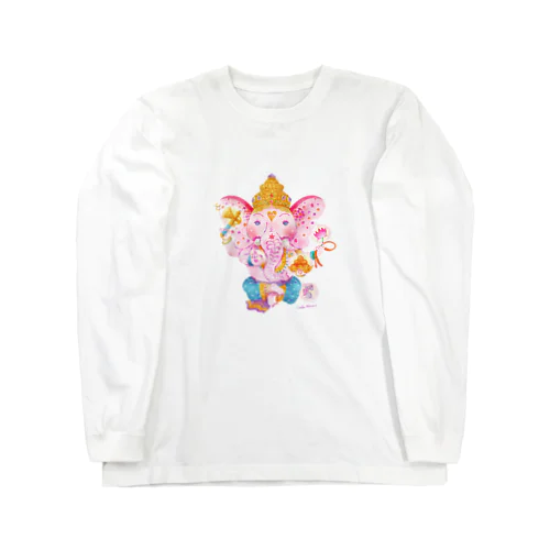 HAPPY PINK GANESH ロングスリーブTシャツ