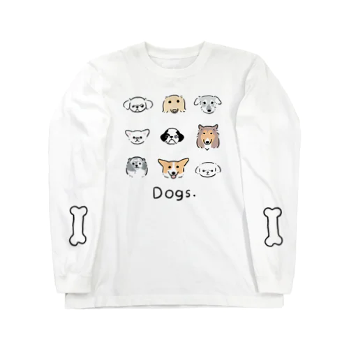 保護犬カフェ卒業生ミニミニvar ロングスリーブTシャツ