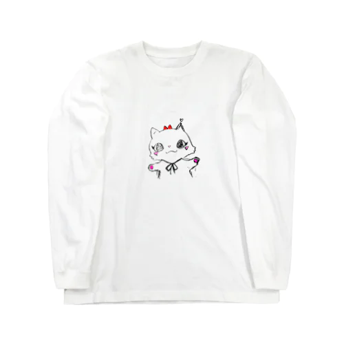 あみ猫 롱 슬리브 티셔츠