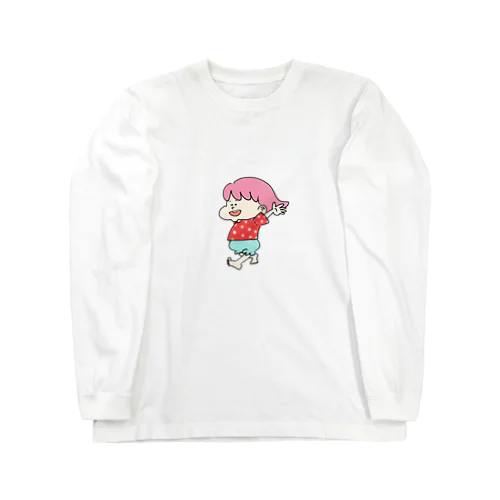 走る子ちゃん ロングスリーブTシャツ