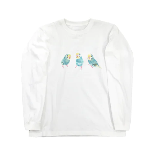 セキセイインコ柄ロンT Long Sleeve T-Shirt