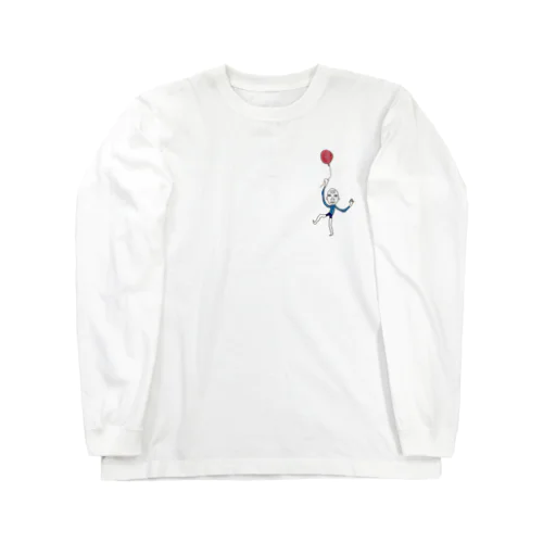 飛ばされそうなおじさん Long Sleeve T-Shirt