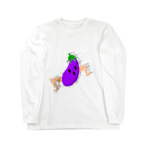 走る🍆くん ロングスリーブTシャツ