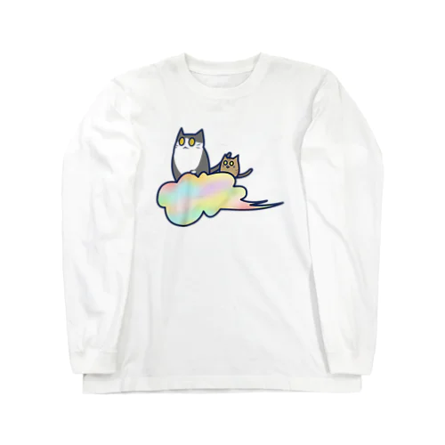 五色の雲と二匹の猫 Long Sleeve T-Shirt