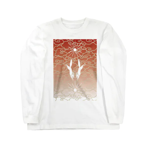 日の出狛狐 雲 Long Sleeve T-Shirt