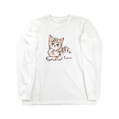 ●仔猫の桜ちゃん Long Sleeve T-Shirt