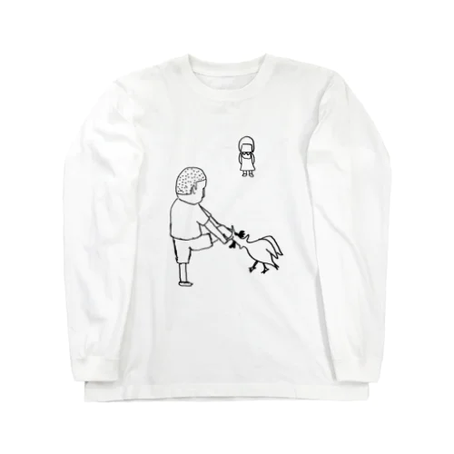 とりあえずにわとりを履いてみたんだ Long Sleeve T-Shirt