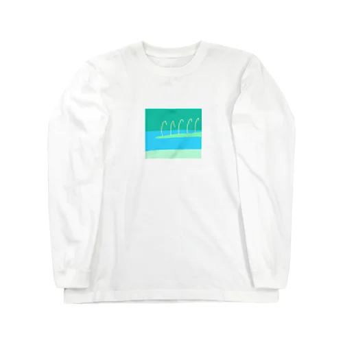 ススキ in the river Long Sleeve T-Shirt