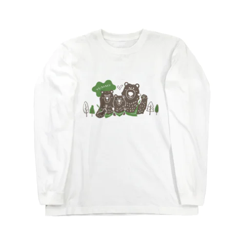 くま親子のランチライム Long Sleeve T-Shirt