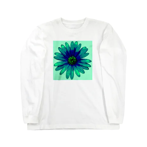 花のロンT（グリーン）SUZURI限定 Long Sleeve T-Shirt