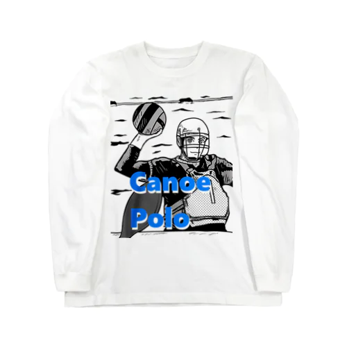 カヌーポロ　青ロゴ　CanoePolo Blue logo Long Sleeve T-Shirt