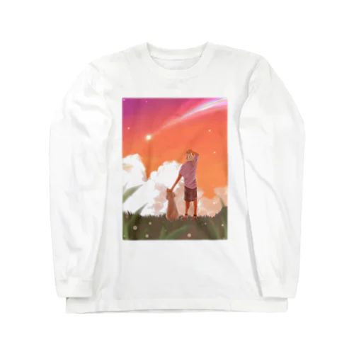 みんな同じ空の下(ベルとスノーとK2です) Long Sleeve T-Shirt