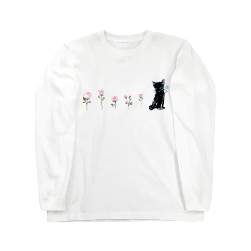 ねこと薔薇 Long Sleeve T-Shirt