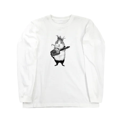 パンキッシュモルモットちゃんモノクロ Long Sleeve T-Shirt