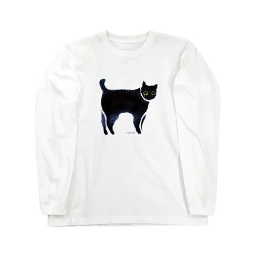 a piece of animation にじいろの黒ねこ TLSh ロングスリーブTシャツ