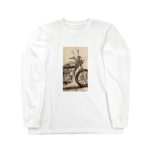 バイク　レトロ風 Long Sleeve T-Shirt