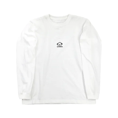 自画像で草　（黒文字） Long Sleeve T-Shirt