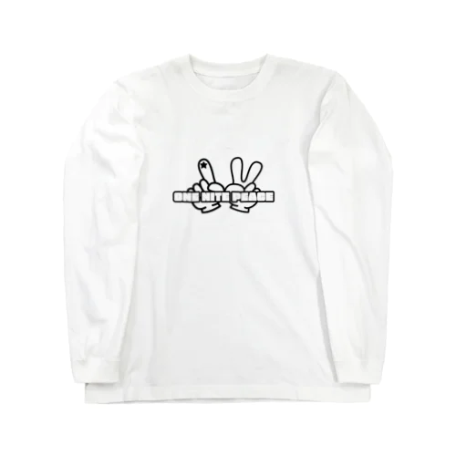 ONE NITE PEACE 指ロゴミックス Long Sleeve T-Shirt