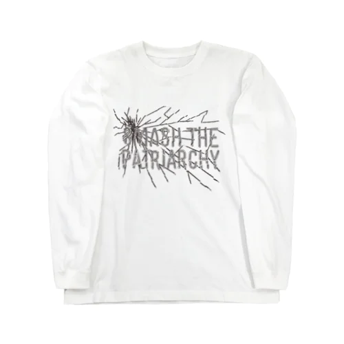 Smash the patriarchy（黒） ロングスリーブTシャツ