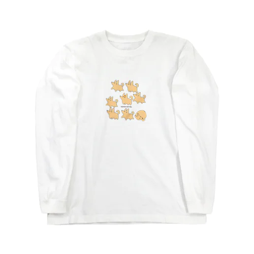 Hachikire Inari dog ロングスリーブTシャツ