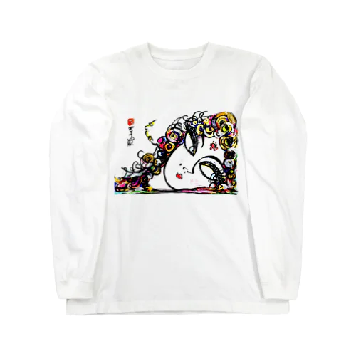 パティオ イカウイィ氏 直筆デザイン画　amo akua　スピ公認 Long Sleeve T-Shirt