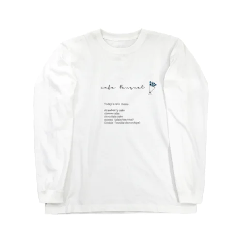 cafe bouquet original lettering ロングスリーブTシャツ