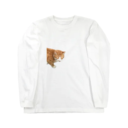 ひょっこり猫 ロングスリーブTシャツ